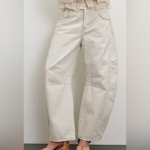 We The Free Good Luck Mid-Rise Barrel Jeans